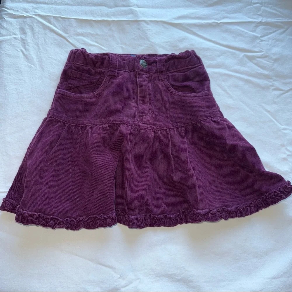 Y2K The Children's Place Burgundy Corduroy Skirt Size 24 month